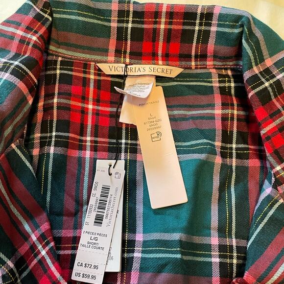 Victorias Secret Flannel Pajama Set NWT - Picture 4 of 9
